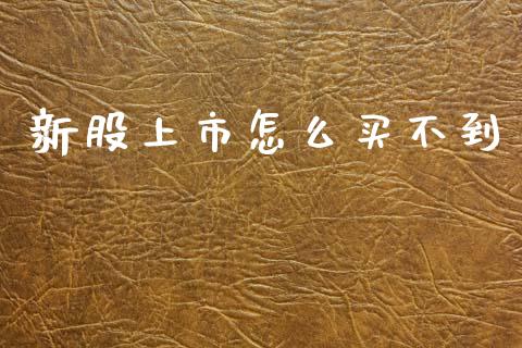 新股上市怎么买不到_https://wap.sdyuehang.cn_新股申购_第1张