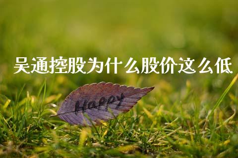 吴通控股为什么股价这么低_https://wap.sdyuehang.cn_产经新闻_第1张