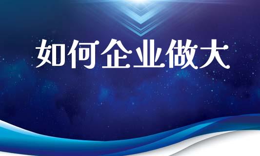 如何企业做大_https://wap.sdyuehang.cn_新股申购_第1张