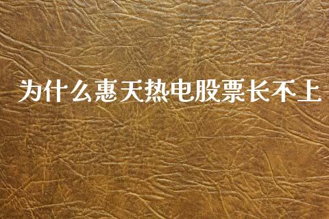 为什么惠天热电股票长不上_https://wap.sdyuehang.cn_债券资讯_第1张