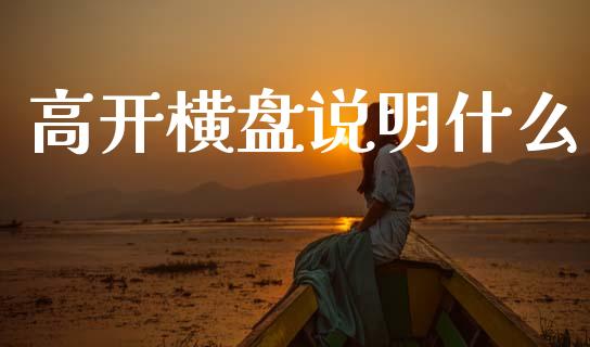 高开横盘说明什么_https://wap.sdyuehang.cn_产经新闻_第1张