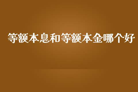 等额本息和等额本金哪个好_https://wap.sdyuehang.cn_新股申购_第1张