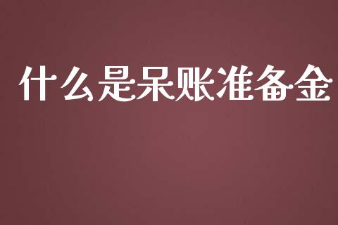 什么是呆账准备金_https://wap.sdyuehang.cn_美股行情_第1张