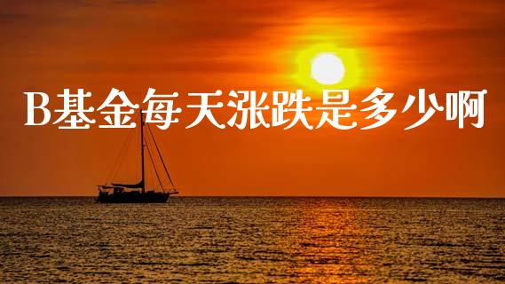 B基金每天涨跌是多少啊_https://wap.sdyuehang.cn_美股行情_第1张