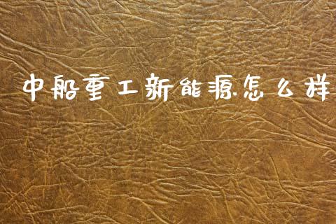 中船重工新能源怎么样_https://wap.sdyuehang.cn_新股申购_第1张
