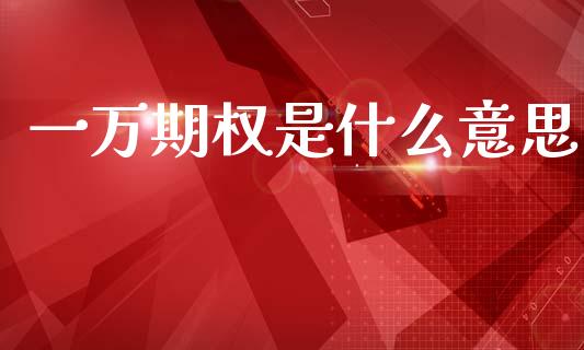 一万期权是什么意思_https://wap.sdyuehang.cn_新股申购_第1张