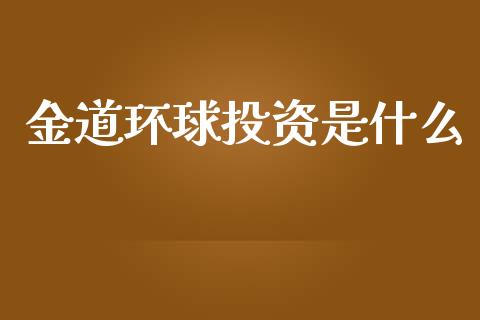 金道环球投资是什么_https://wap.sdyuehang.cn_美股行情_第1张