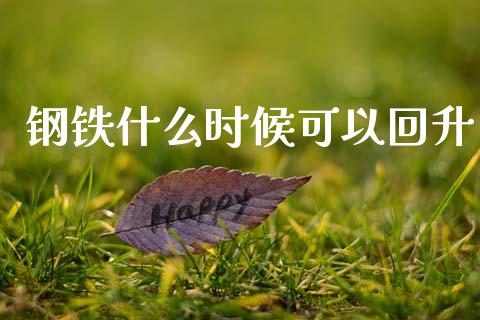 钢铁什么时候可以回升_https://wap.sdyuehang.cn_产经新闻_第1张