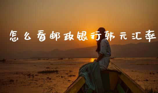 怎么看邮政银行韩元汇率_https://wap.sdyuehang.cn_产经新闻_第1张