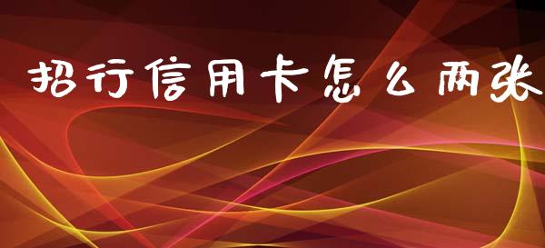 招行信用卡怎么两张_https://wap.sdyuehang.cn_债券资讯_第1张