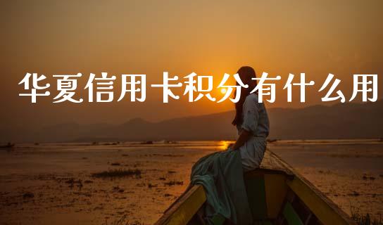 华夏信用卡积分有什么用_https://wap.sdyuehang.cn_产经新闻_第1张