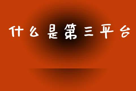 什么是第三平台_https://wap.sdyuehang.cn_美股行情_第1张