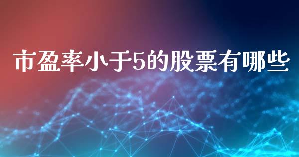 市盈率小于5的股票有哪些_https://wap.sdyuehang.cn_新股申购_第1张