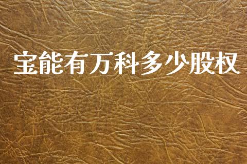 宝能有万科多少股权_https://wap.sdyuehang.cn_债券资讯_第1张