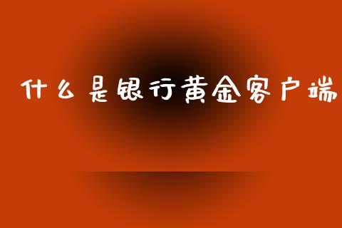 什么是银行黄金客户端_https://wap.sdyuehang.cn_新股申购_第1张