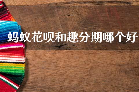 蚂蚁花呗和趣分期哪个好_https://wap.sdyuehang.cn_美股行情_第1张
