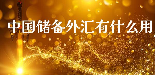 中国储备外汇有什么用_https://wap.sdyuehang.cn_债券资讯_第1张