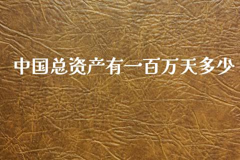 中国总资产有一百万天多少_https://wap.sdyuehang.cn_新股申购_第1张