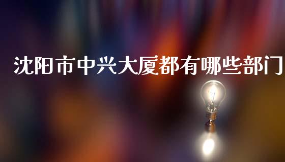 沈阳市中兴大厦都有哪些部门_https://wap.sdyuehang.cn_美股行情_第1张