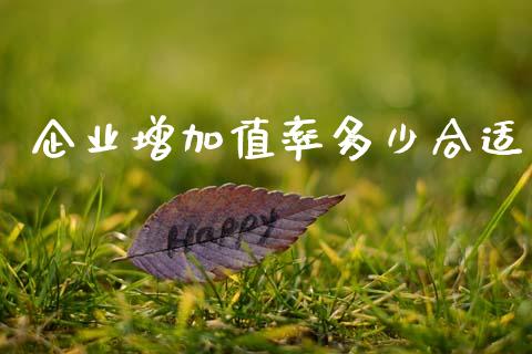 企业增加值率多少合适_https://wap.sdyuehang.cn_美股行情_第1张