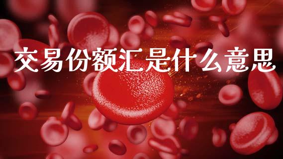交易份额汇是什么意思_https://wap.sdyuehang.cn_新股申购_第1张