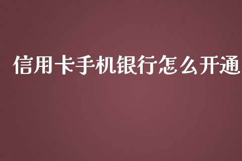 信用卡手机银行怎么开通_https://wap.sdyuehang.cn_产经新闻_第1张
