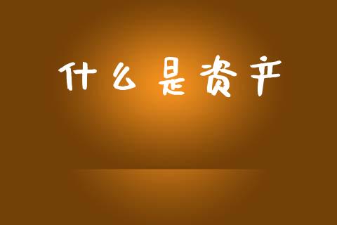 什么是资产_https://wap.sdyuehang.cn_美股行情_第1张