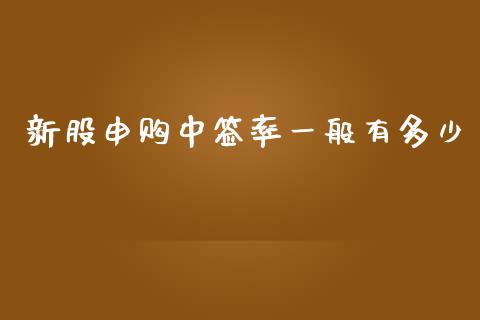 新股申购中签率一般有多少_https://wap.sdyuehang.cn_新股申购_第1张