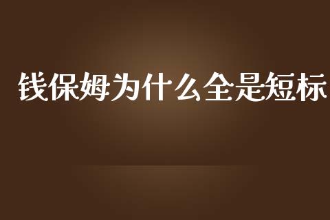 钱保姆为什么全是短标_https://wap.sdyuehang.cn_美股行情_第1张