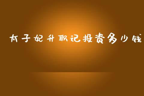 太子妃升职记投资多少钱_https://wap.sdyuehang.cn_债券资讯_第1张