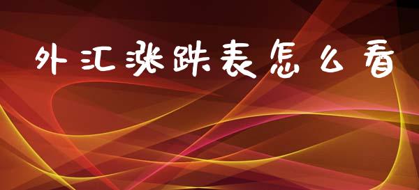 外汇涨跌表怎么看_https://wap.sdyuehang.cn_产经新闻_第1张