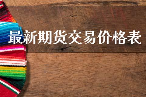 最新期货交易价格表_https://wap.sdyuehang.cn_产经新闻_第1张