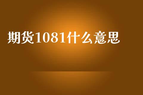 期货1081什么意思_https://wap.sdyuehang.cn_新股申购_第1张