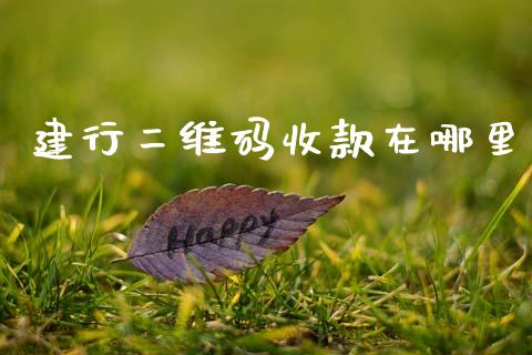 建行二维码收款在哪里_https://wap.sdyuehang.cn_美股行情_第1张