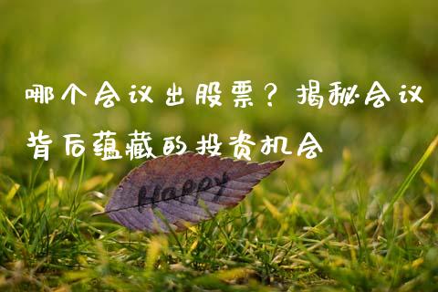 哪个会议出股票？揭秘会议背后蕴藏的投资机会_https://wap.sdyuehang.cn_新股申购_第1张