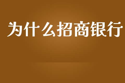 为什么招商银行_https://wap.sdyuehang.cn_美股行情_第1张