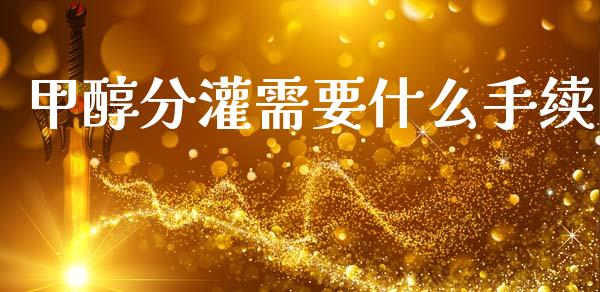 甲醇分灌需要什么手续_https://wap.sdyuehang.cn_新股申购_第1张