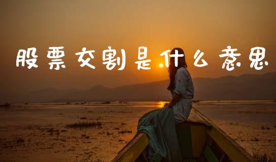 股票交割是什么意思_https://wap.sdyuehang.cn_债券资讯_第1张