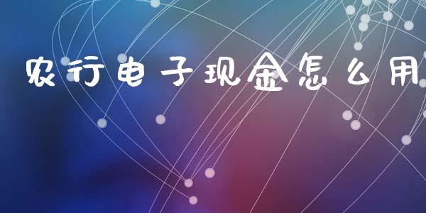 农行电子现金怎么用_https://wap.sdyuehang.cn_债券资讯_第1张