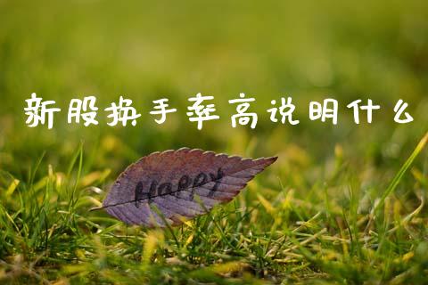 新股换手率高说明什么_https://wap.sdyuehang.cn_新股申购_第1张