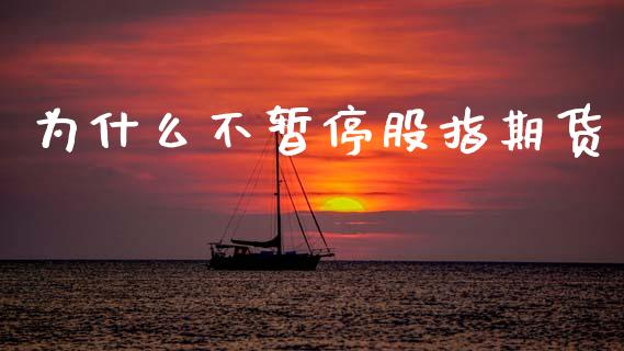 为什么不暂停股指期货_https://wap.sdyuehang.cn_产经新闻_第1张