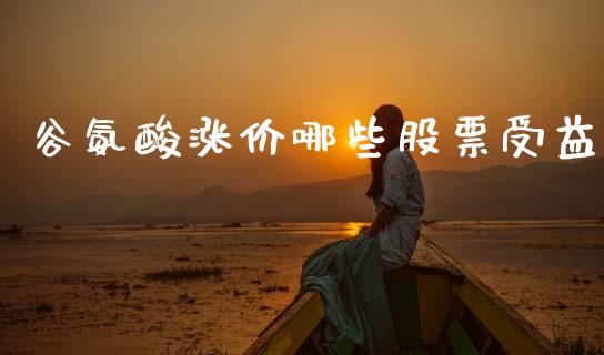 谷氨酸涨价哪些股票受益_https://wap.sdyuehang.cn_产经新闻_第1张