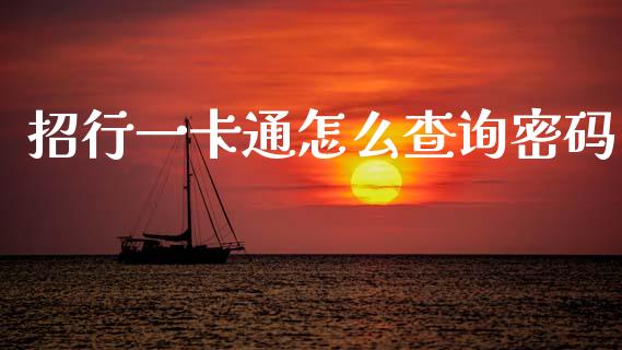 招行一卡通怎么查询密码_https://wap.sdyuehang.cn_债券资讯_第1张