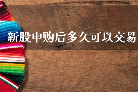新股申购后多久可以交易_https://wap.sdyuehang.cn_新股申购_第1张