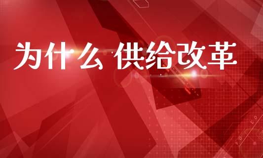 为什么 供给改革_https://wap.sdyuehang.cn_美股行情_第1张