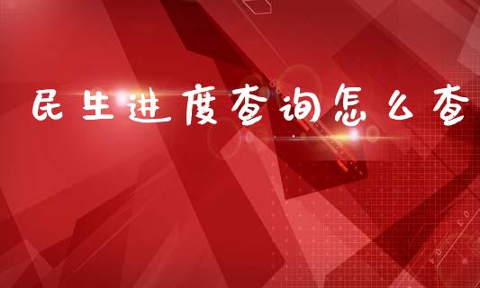 民生进度查询怎么查_https://wap.sdyuehang.cn_新股申购_第1张
