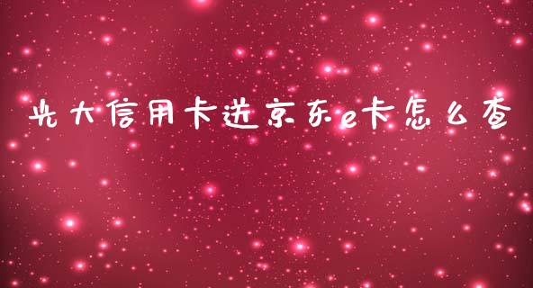 光大信用卡送京东e卡怎么查_https://wap.sdyuehang.cn_新股申购_第1张