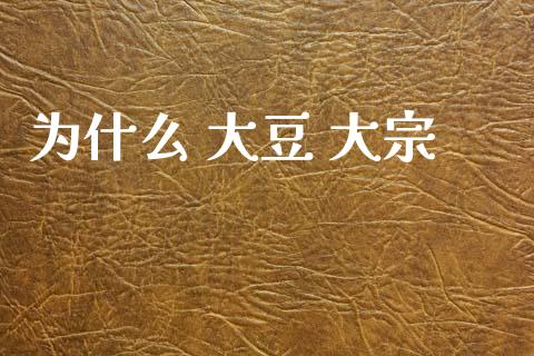 为什么 大豆 大宗_https://wap.sdyuehang.cn_债券资讯_第1张