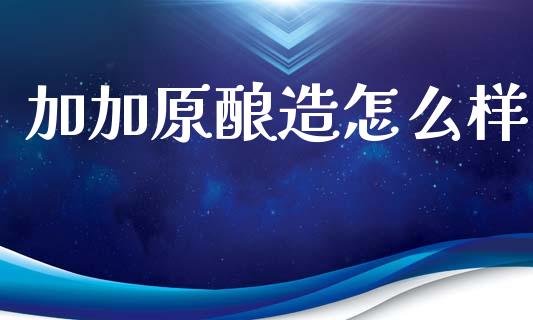 加加原酿造怎么样_https://wap.sdyuehang.cn_债券资讯_第1张