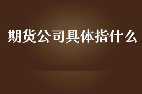 期货公司具体指什么_https://wap.sdyuehang.cn_债券资讯_第1张